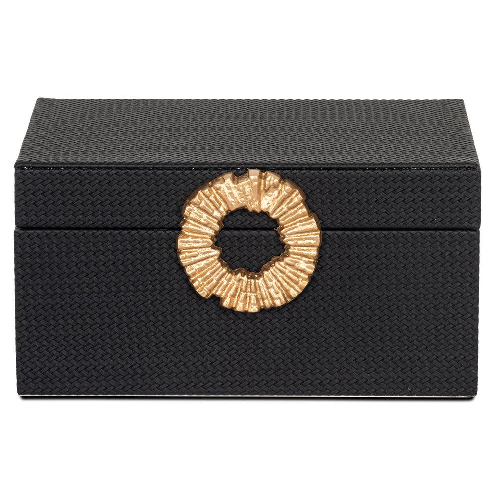 Cutie decorativă Amal, negru/auriu, mare