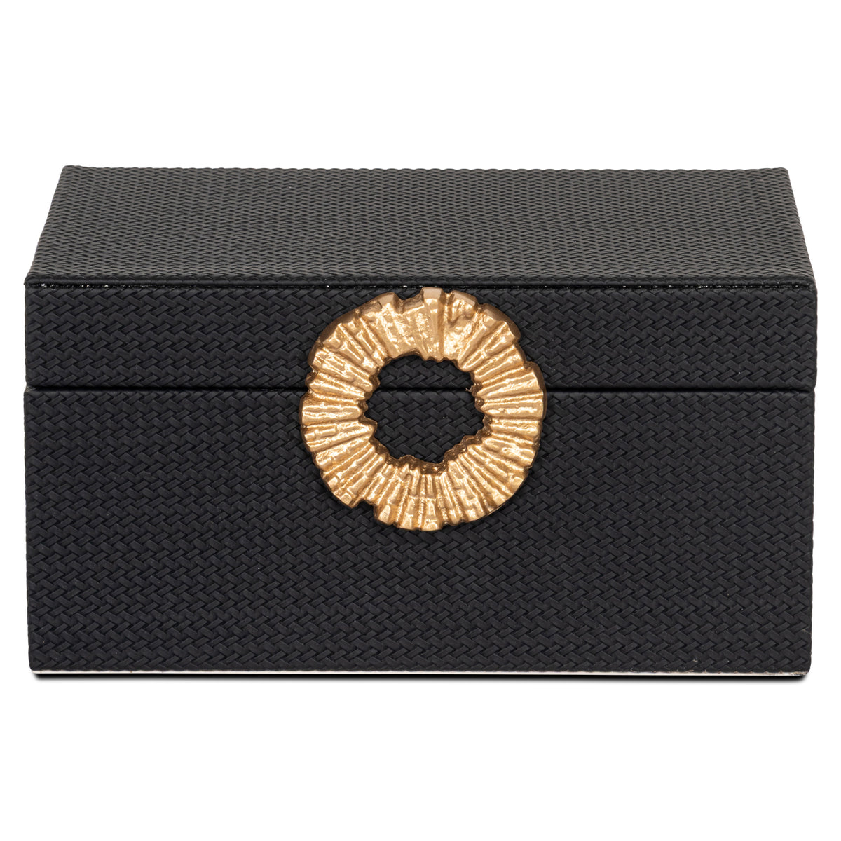 Cutie decorativă Amal, negru/auriu, mare