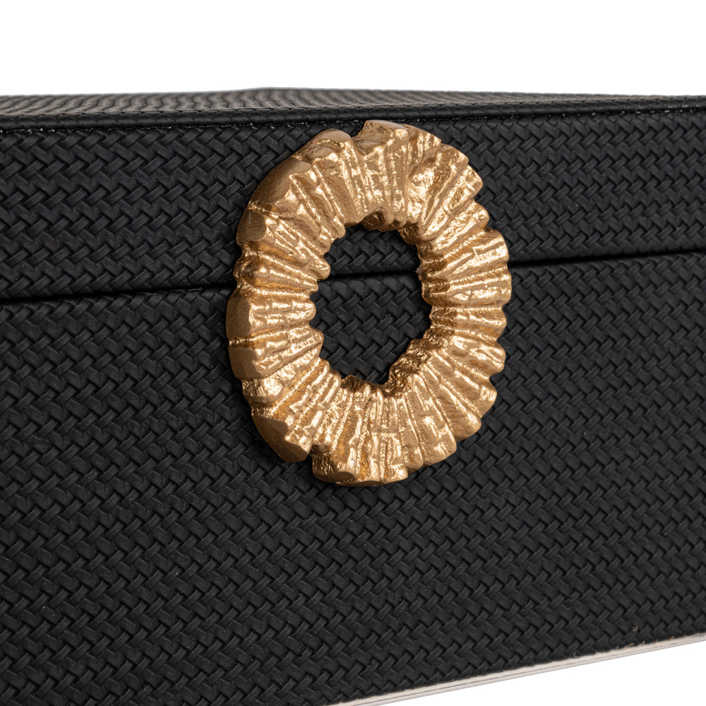 Cutie decorativă Amal, negru/auriu, mare