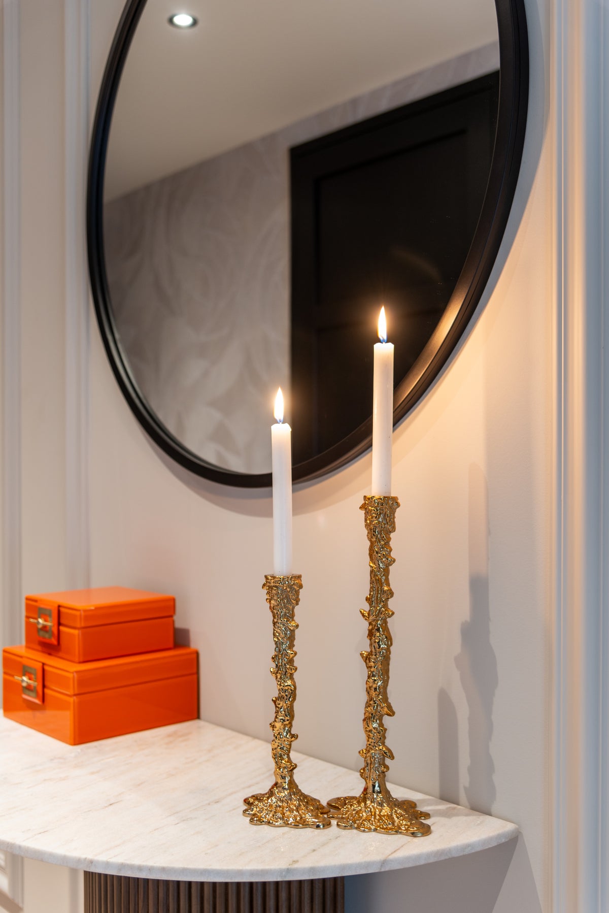 Cutie decorativă Bodine, portocaliu, mare – ambient