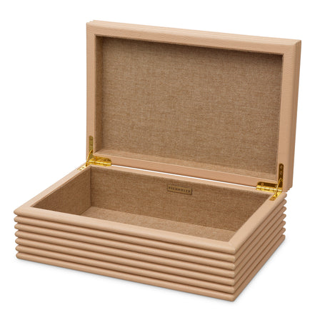 Cutie decorativă Elvane, piele cognac