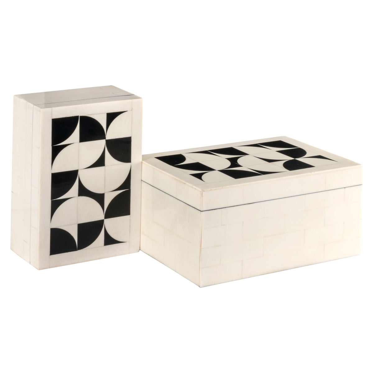 Cutie decorativă Flake, alb (set de 2)