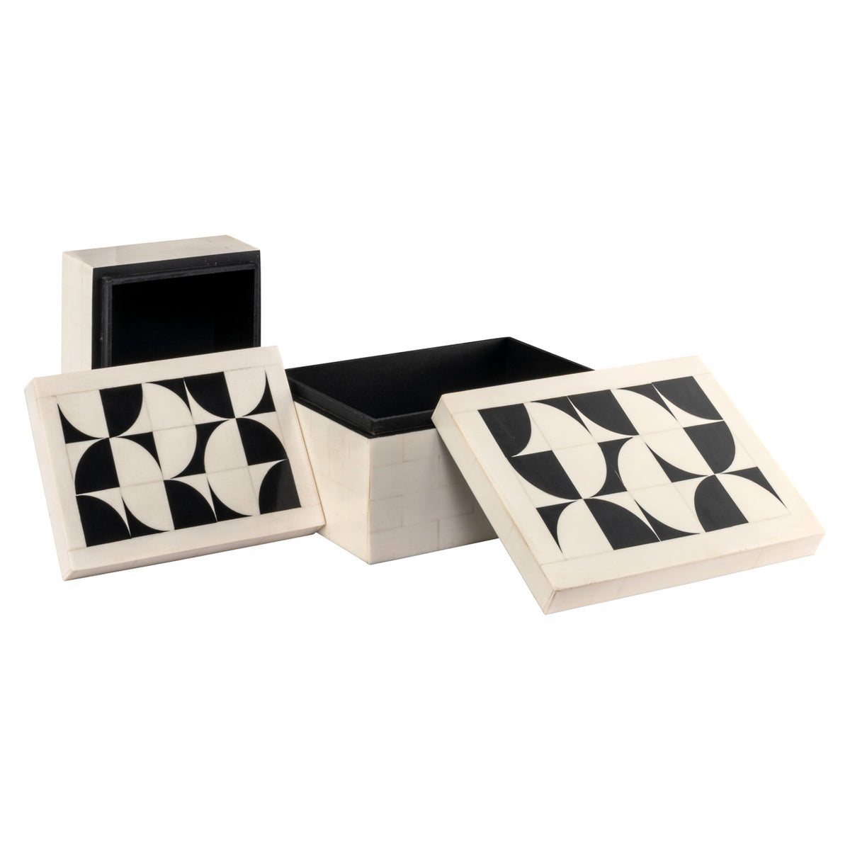 Cutie decorativă Flake, alb (set de 2)