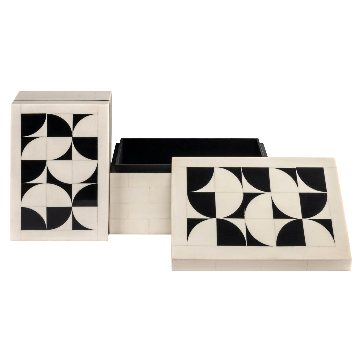 Cutie decorativă Flake, alb (set de 2)