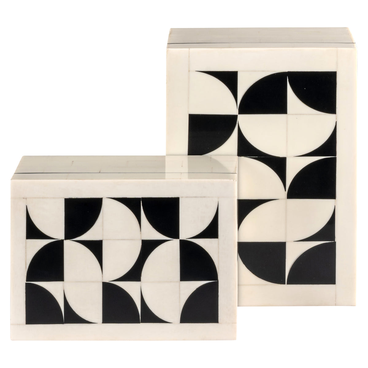 Cutie decorativă Flake, alb (set de 2)