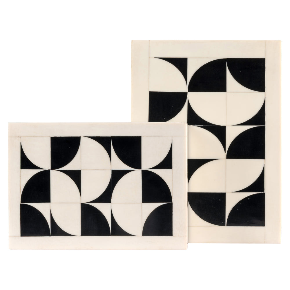 Cutie decorativă Flake, alb (set de 2)