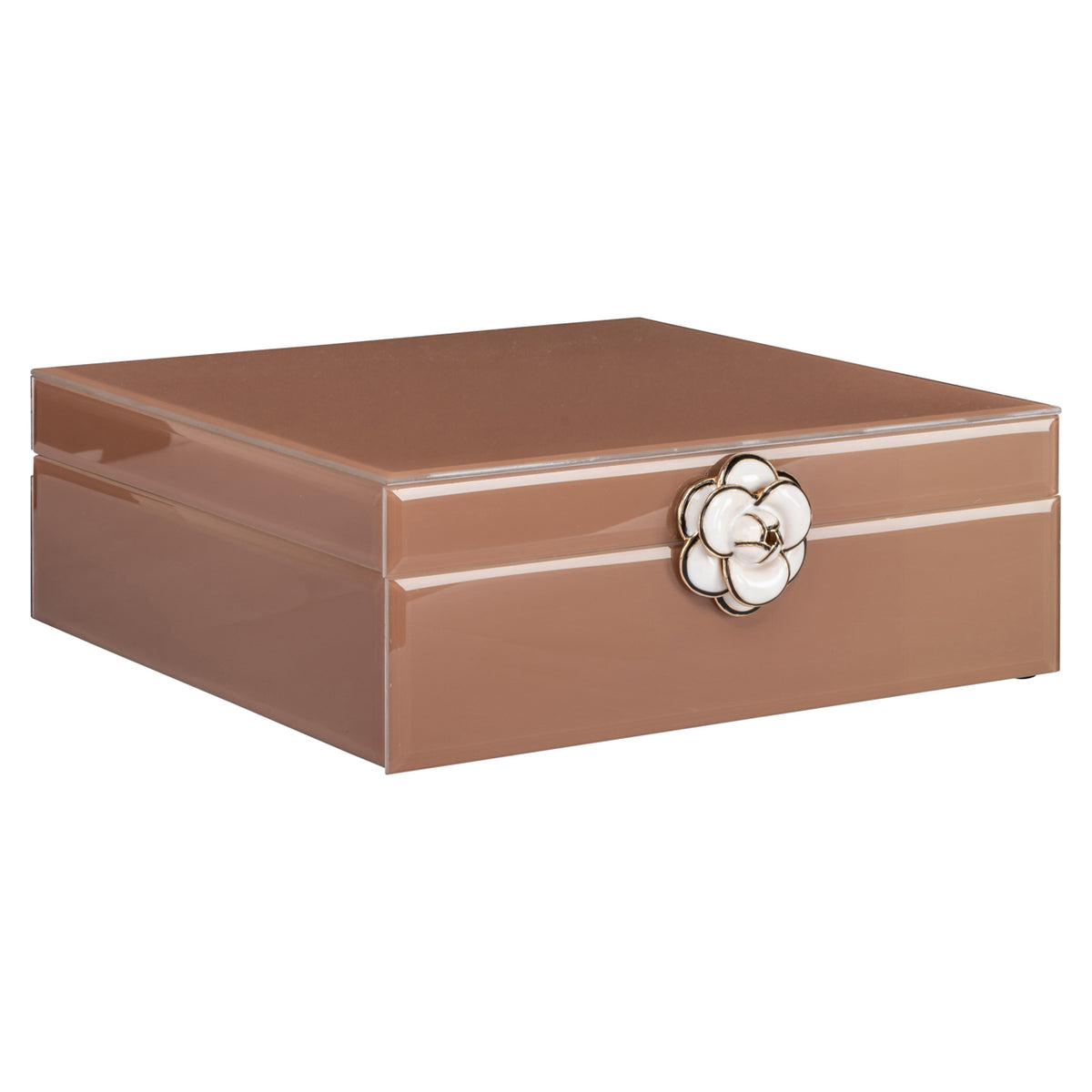 Cutie decorativă Floral, maro, mare