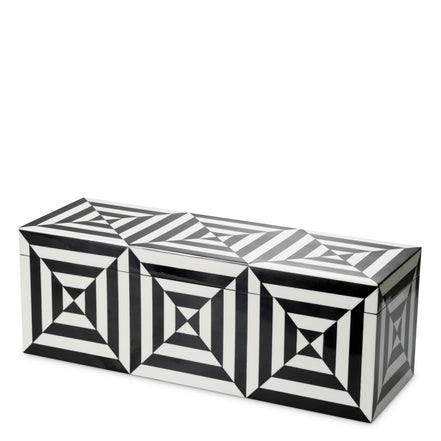 Cutie decorativă Hawtrone, negru alb
