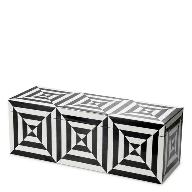 Cutie decorativă Hawtrone, negru alb