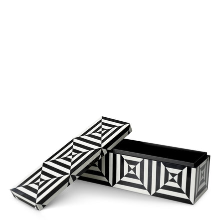 Cutie decorativă Hawtrone, negru alb