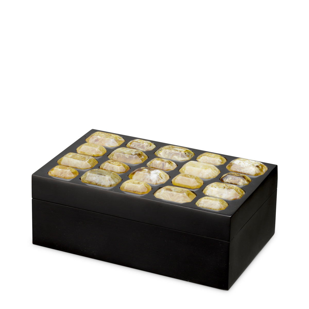 Cutie decorativă Lucida S, chihlimbar artificial