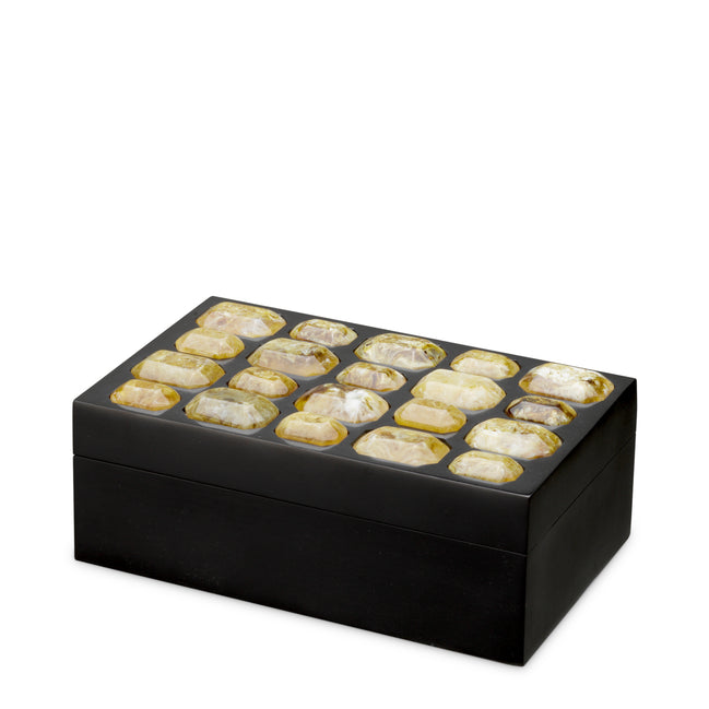 Cutie decorativă Lucida S, chihlimbar artificial
