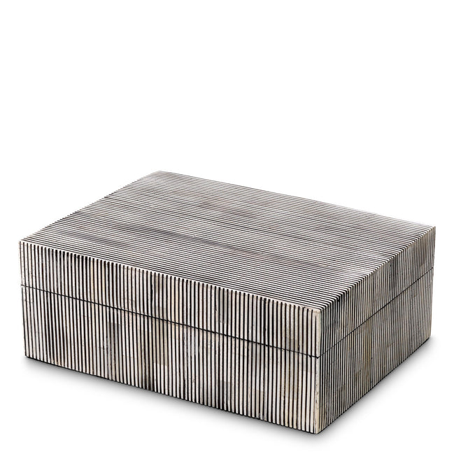 Cutie decorativă Lucille S, negru alb