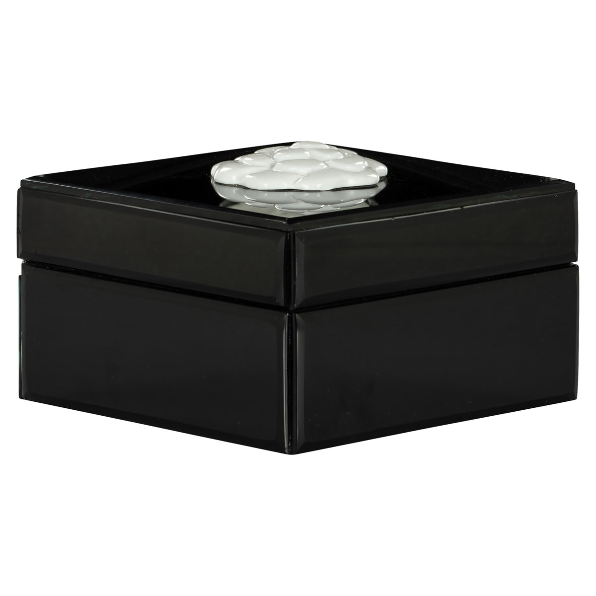 Cutie decorativă Lune, negru/alb