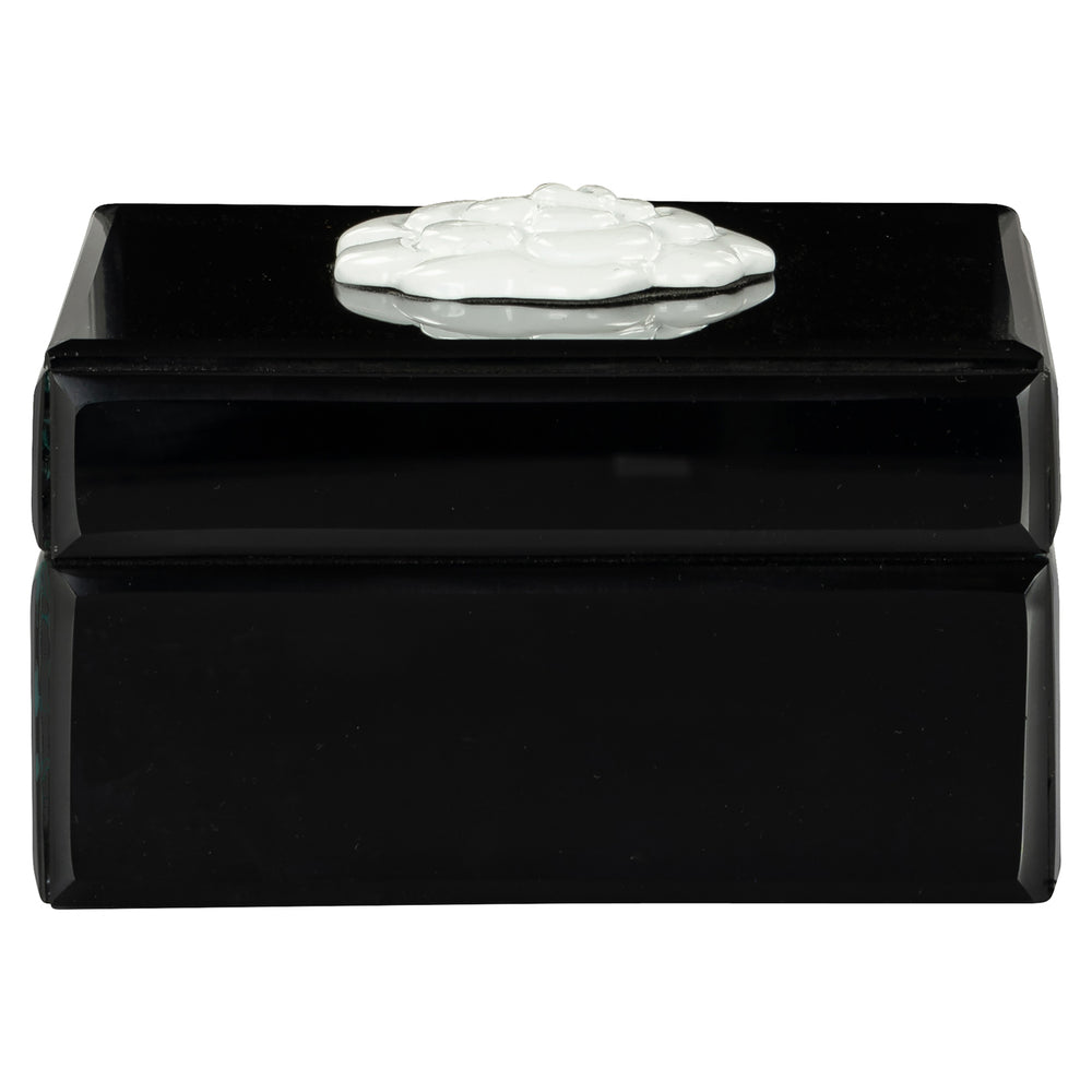 Cutie decorativă Lune, negru/alb