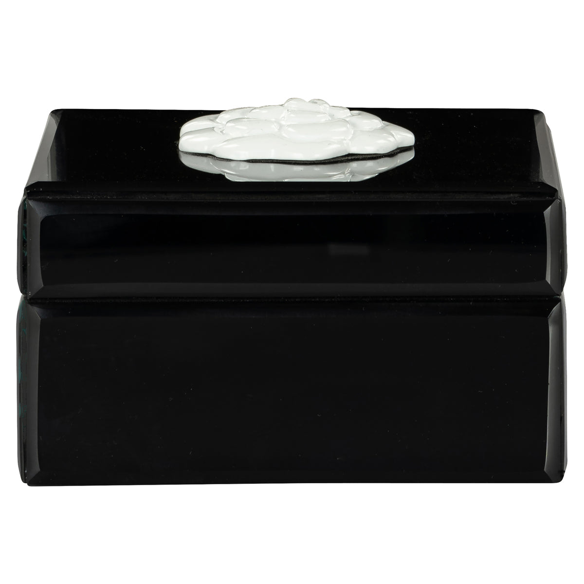 Cutie decorativă Lune, negru/alb