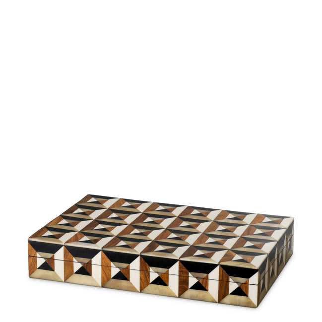 Cutie decorativă Marwood S, maro negru alb