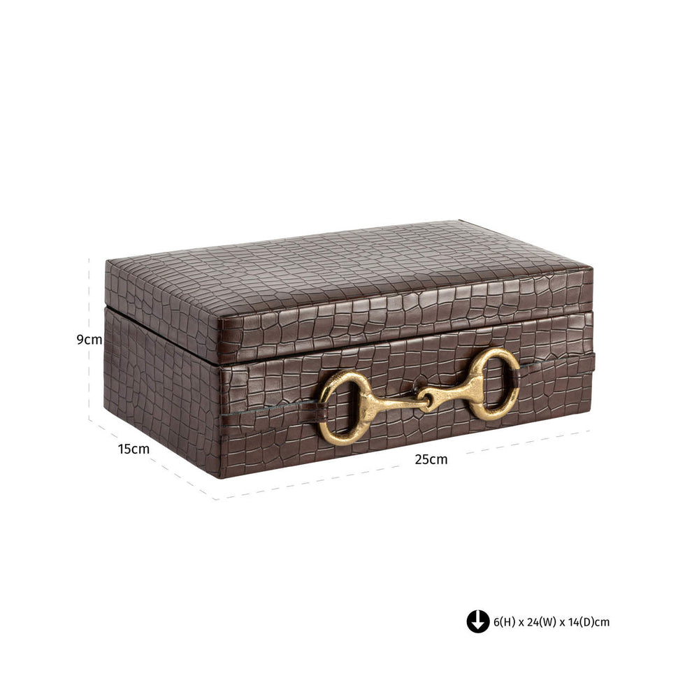 Cutie decorativă Rex, maro închis, mare – desen tehnic cu dimensiuni
