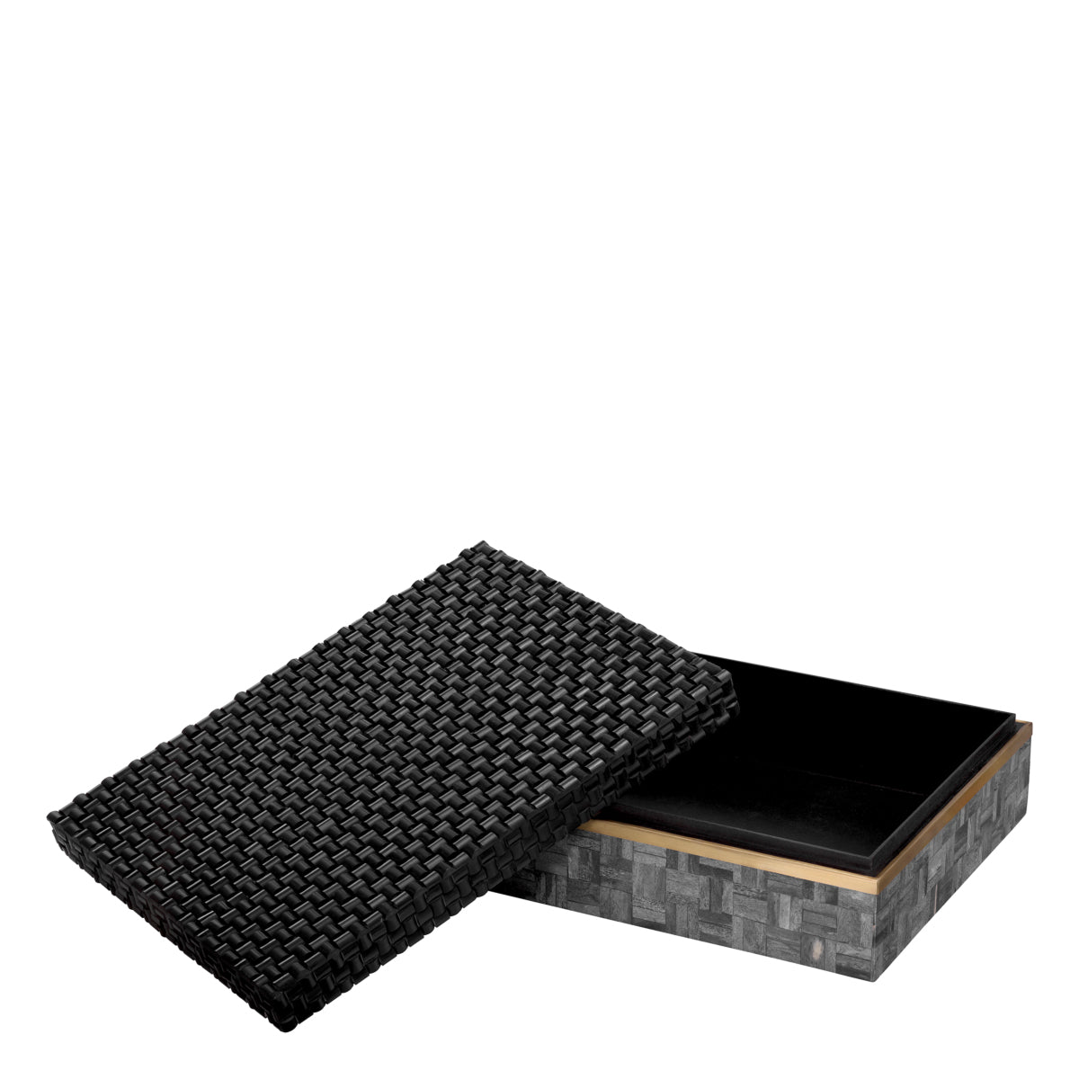 Cutie decorativă Seaside L, negru gri