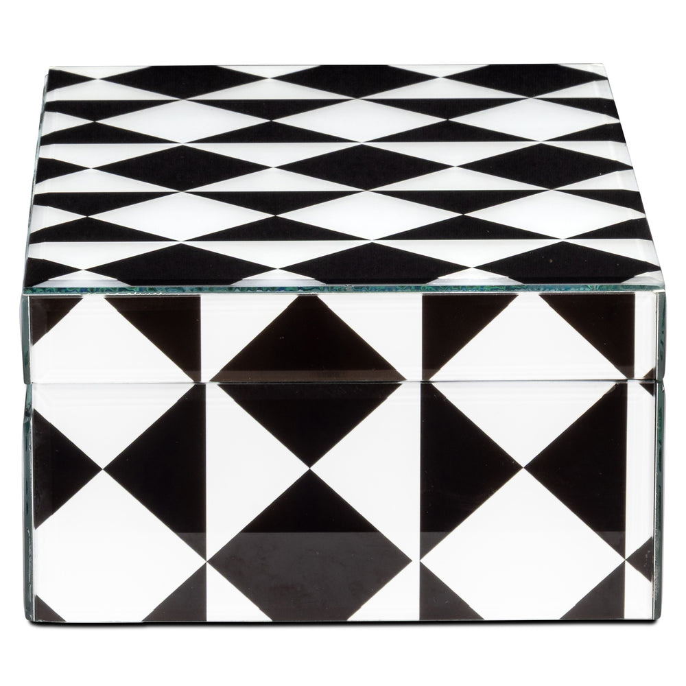 Cutie decorativă Silas, negru/alb, mare