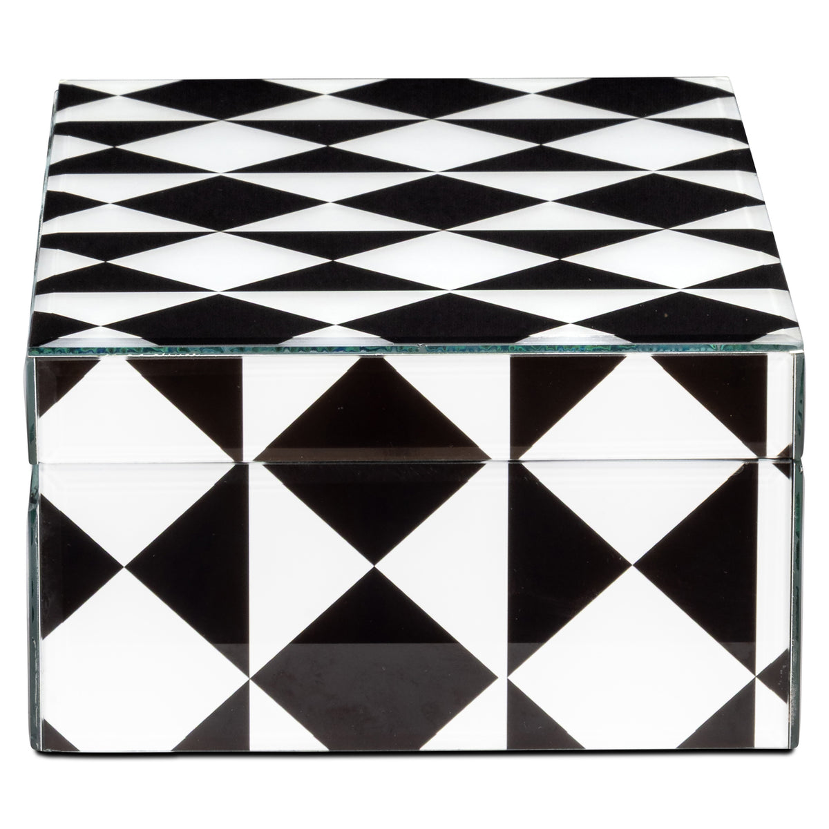 Cutie decorativă Silas, negru/alb, mare