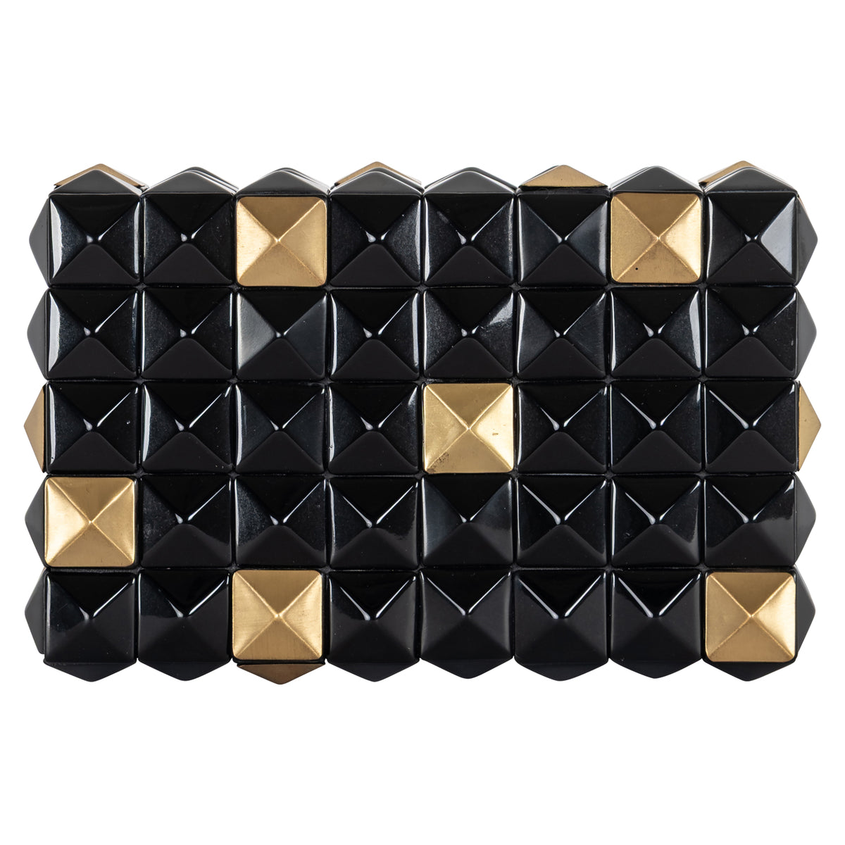 Cutie decorativă Velicia, negru/auriu