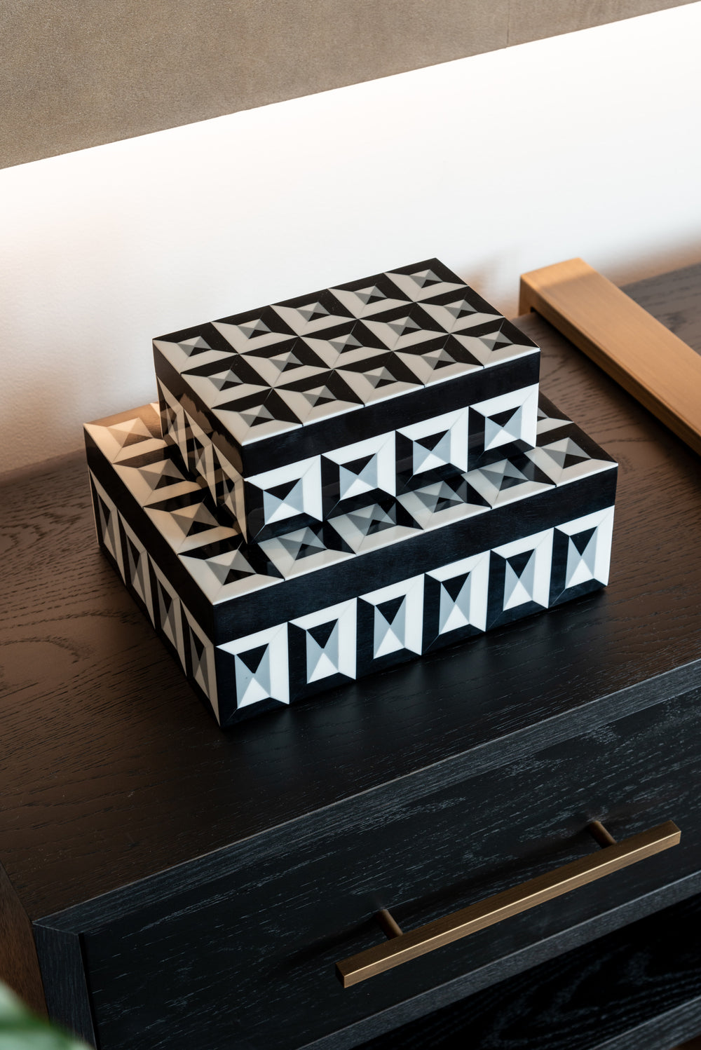 Cutie decorativă Vivy, negru, mică – ambient
