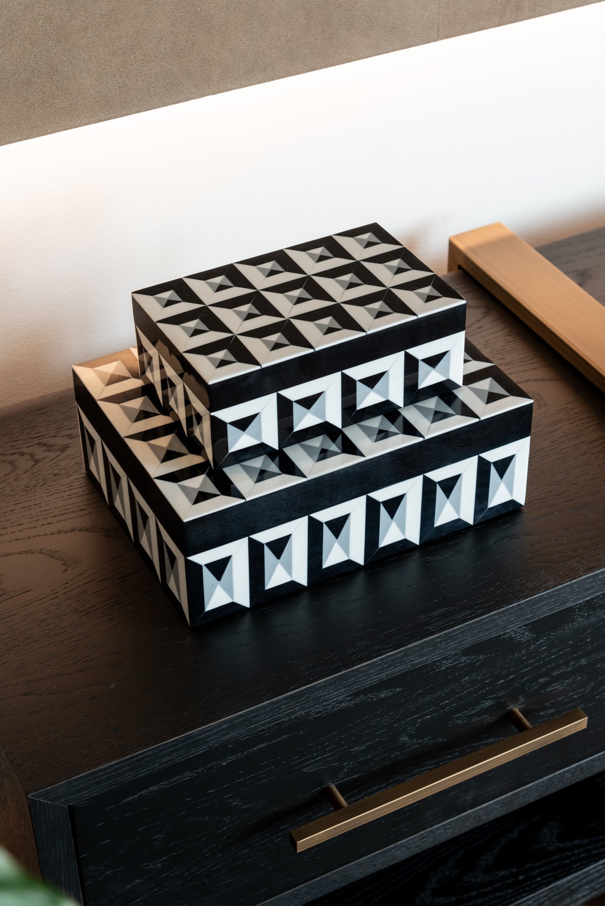 Cutie decorativă Vivy, negru, mică – ambient