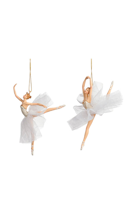 Set 2 Balerine Printese cu Tul crem 13cm