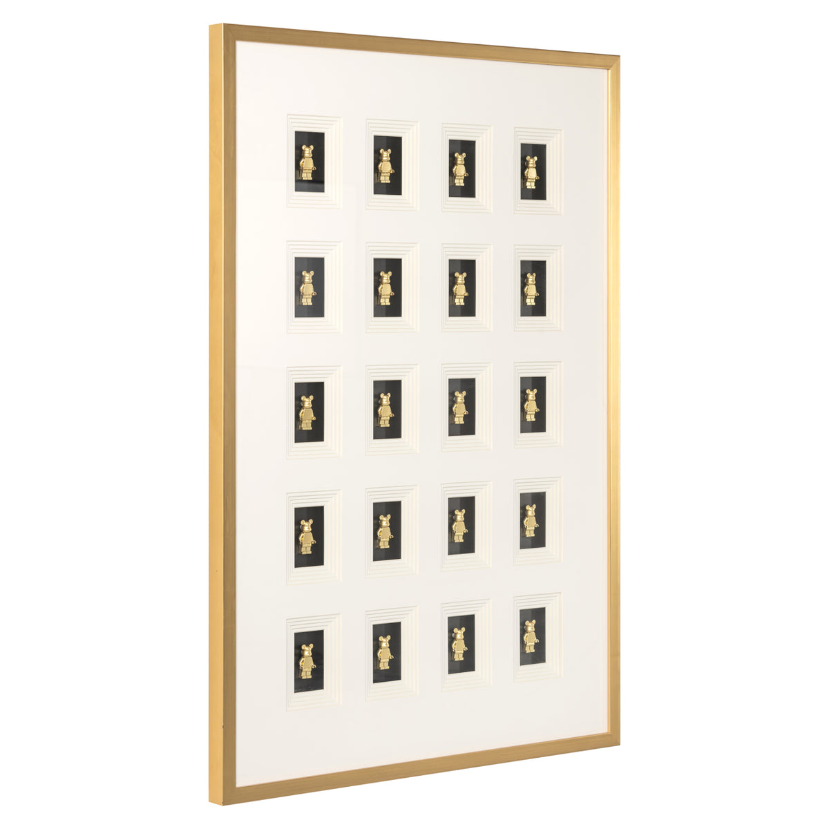 Decorațiune de perete Bear, negru/auriu