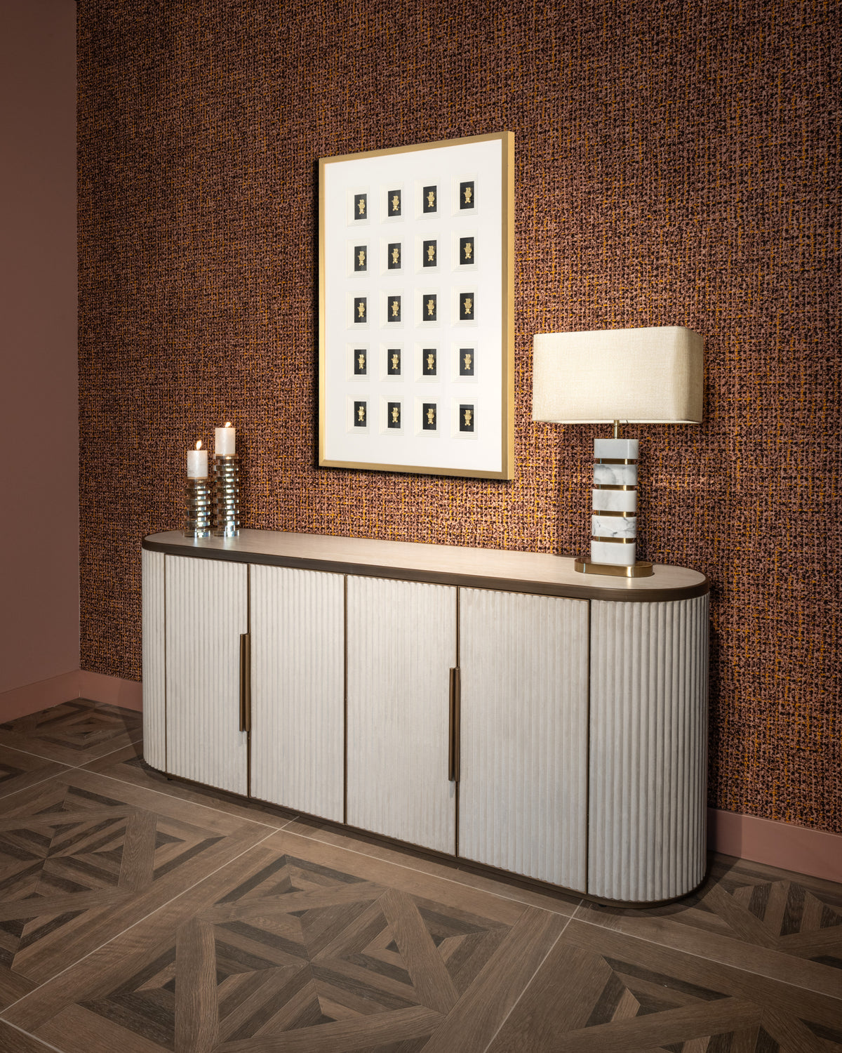 Decorațiune de perete Bear, negru/auriu – ambient