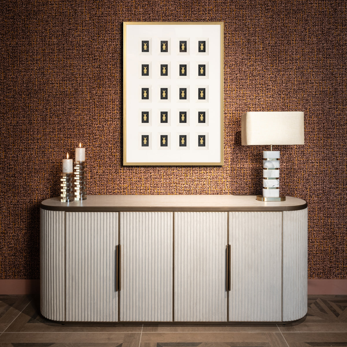 Decorațiune de perete Bear, negru/auriu – ambient