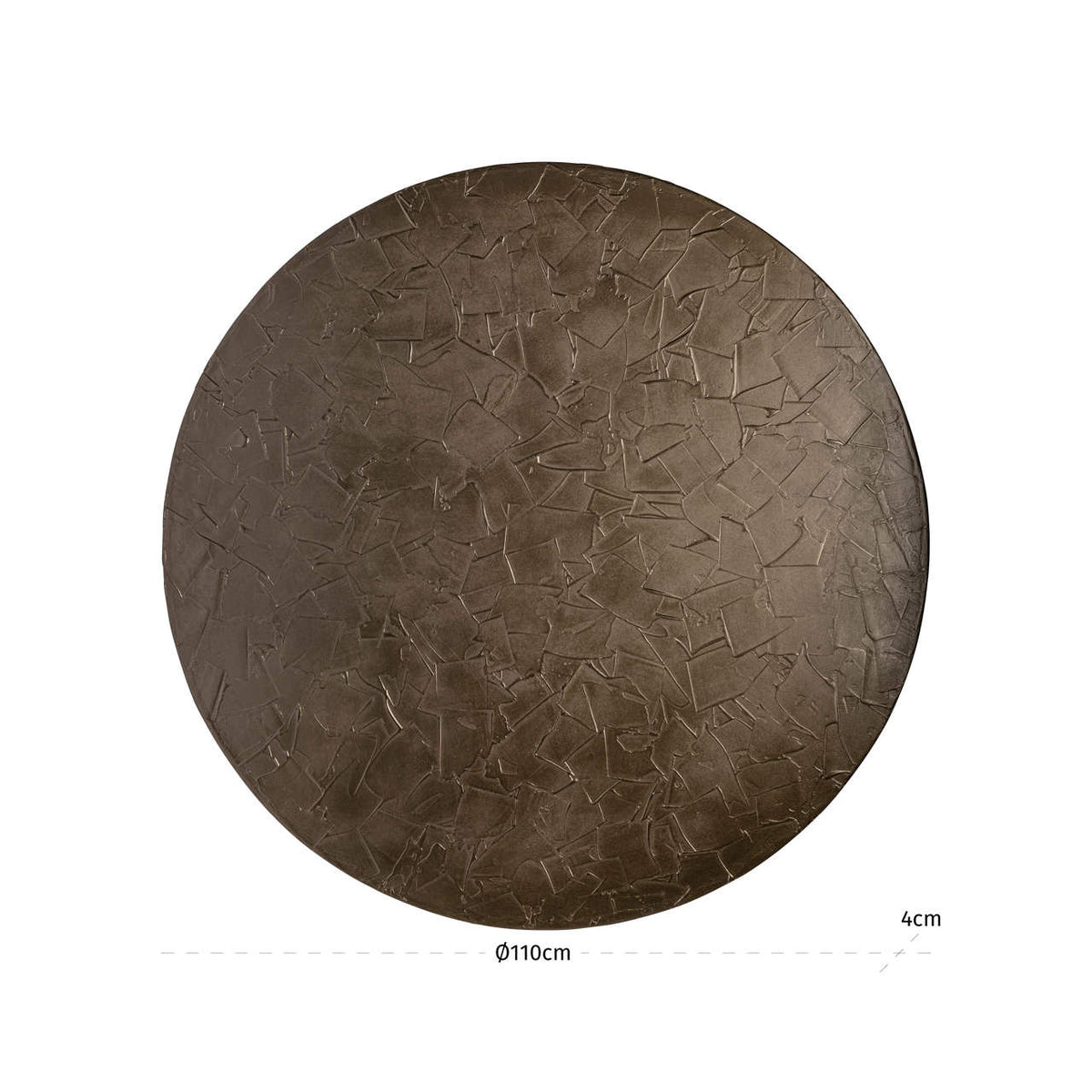 Decorațiune de perete Diga, Brunzae, Ø 110 cm – desen tehnic cu dimensiuni