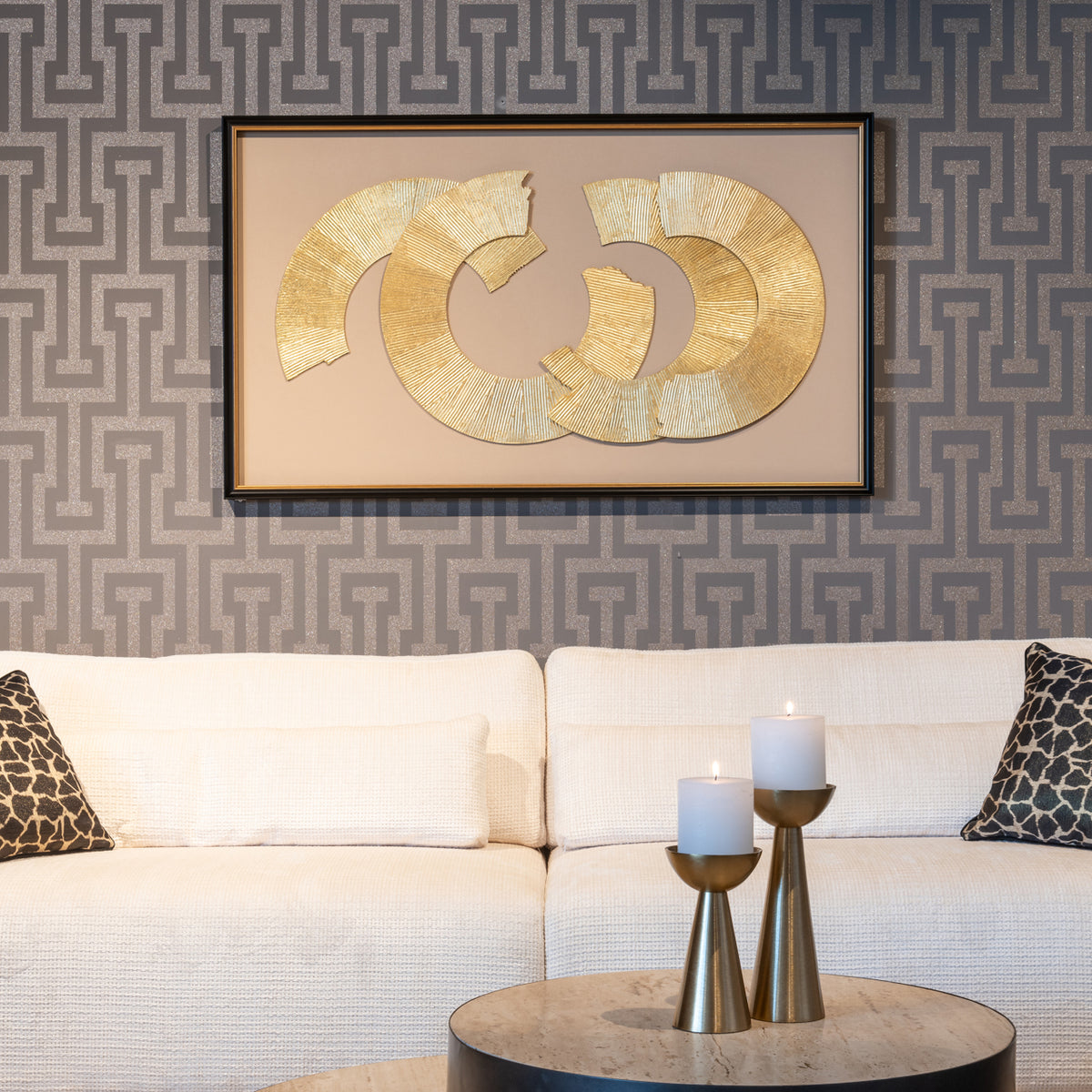 Decorațiune de perete Eden, negru/auriu
