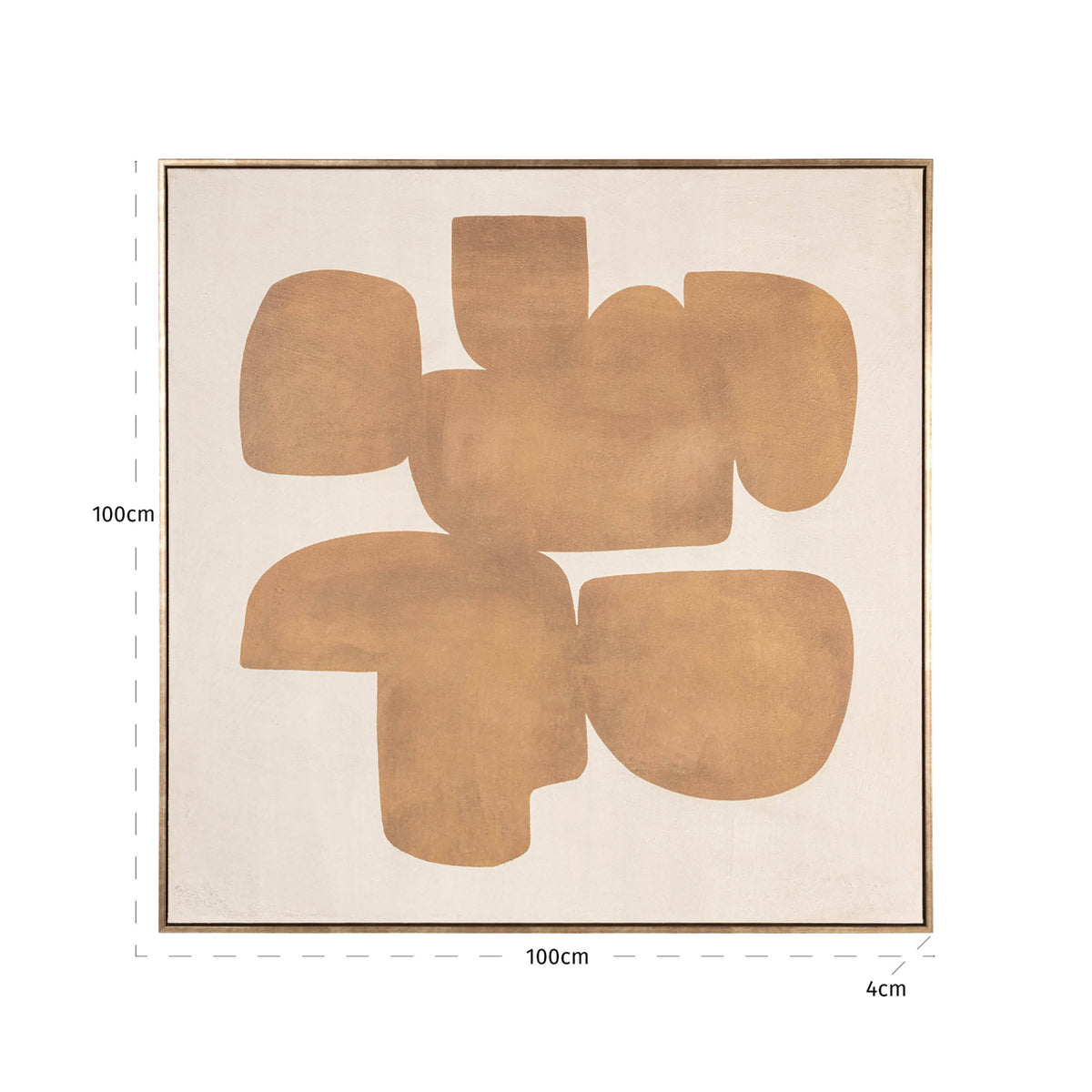 Decorațiune de perete Odyssey, auriu, stânga – desen tehnic cu dimensiuni