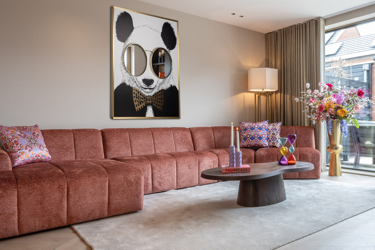 Decorațiune de perete Panda, negru/auriu – ambient