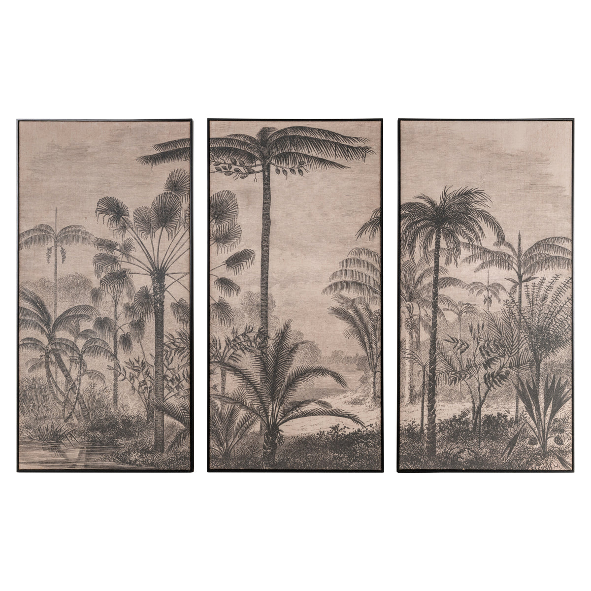 Decorațiune de perete Rhapsody, maro (set de 3)