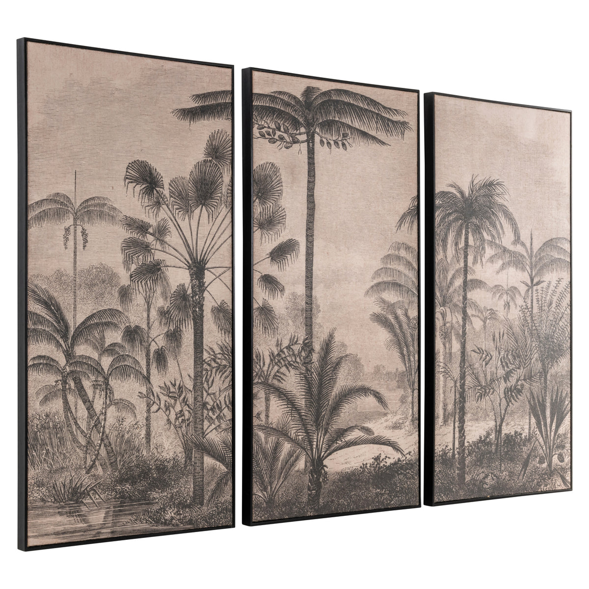 Decorațiune de perete Rhapsody, maro (set de 3)