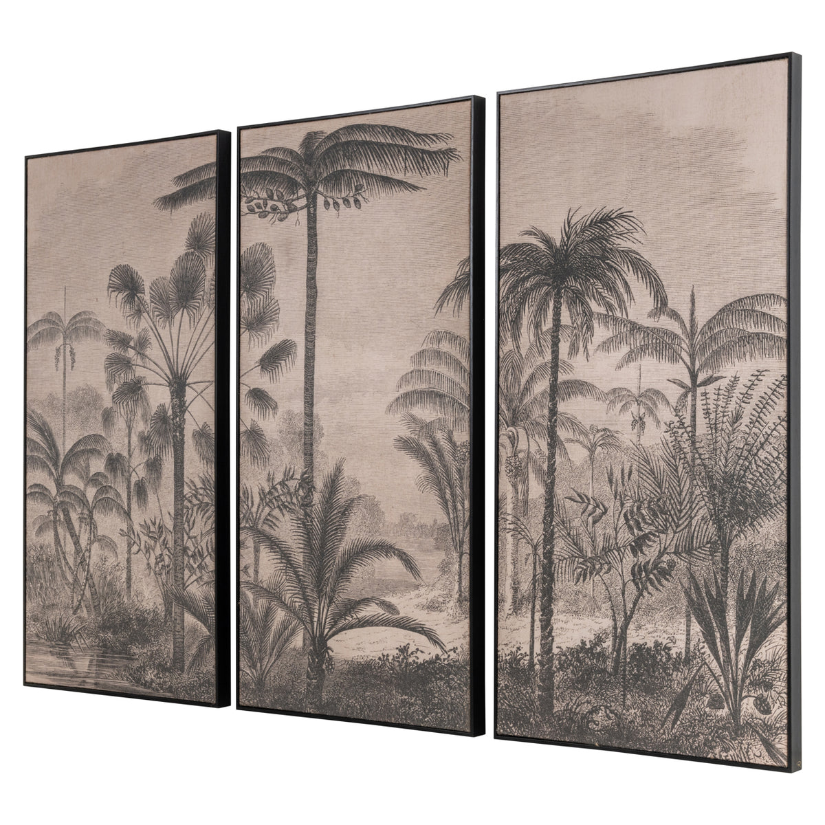 Decorațiune de perete Rhapsody, maro (set de 3)