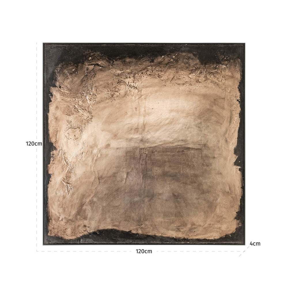 Decorațiune de perete Rival, auriu – desen tehnic cu dimensiuni