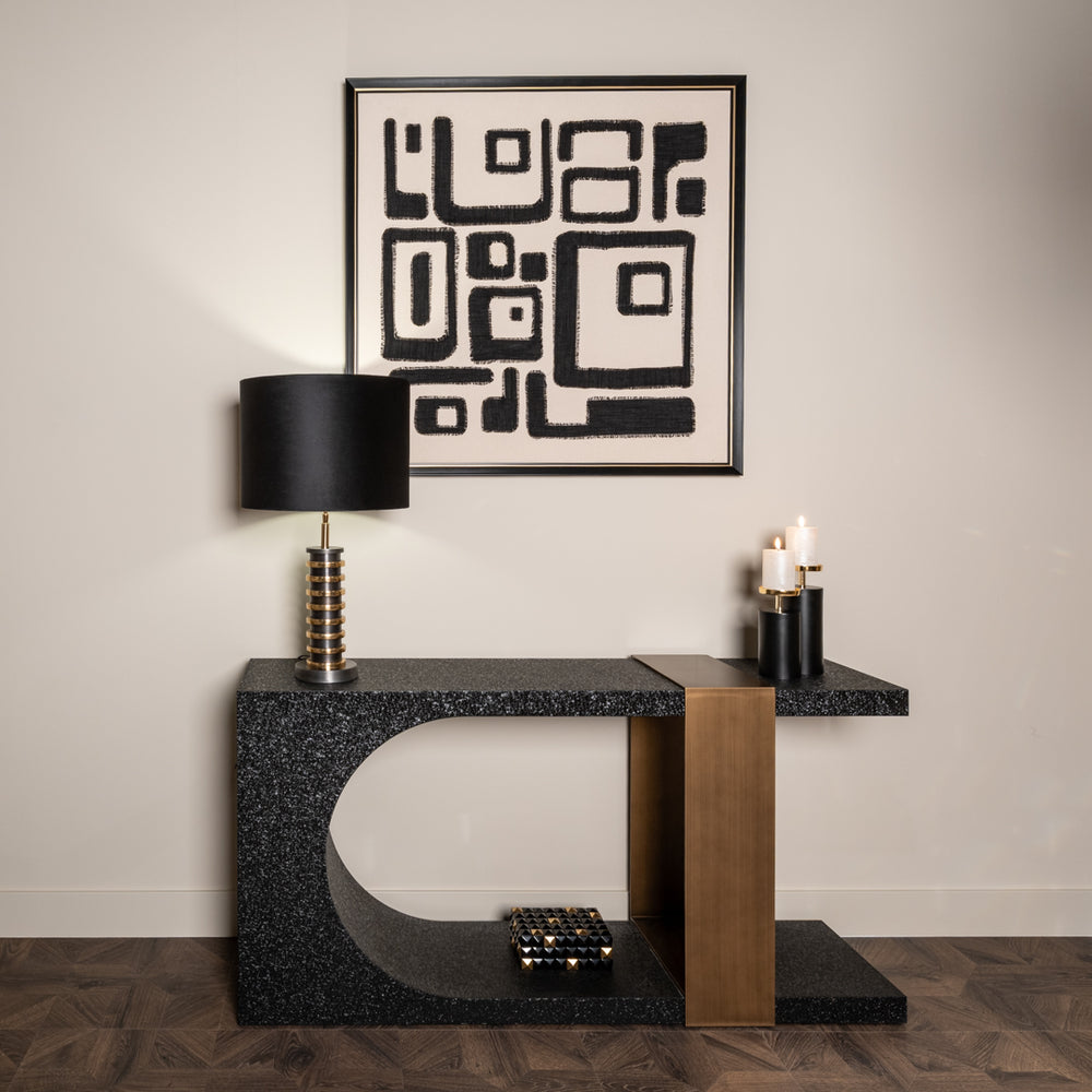 Decorațiune de perete Shanita, negru/alb – ambient