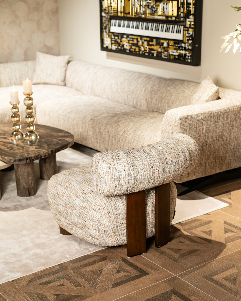 Decorațiune de perete Wibi, negru/auriu – ambient