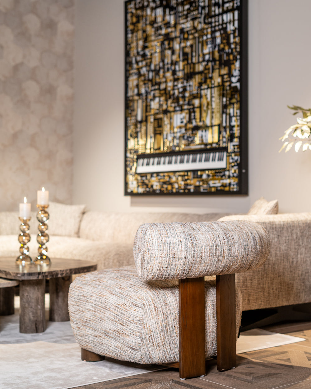 Decorațiune de perete Wibi, negru/auriu – ambient