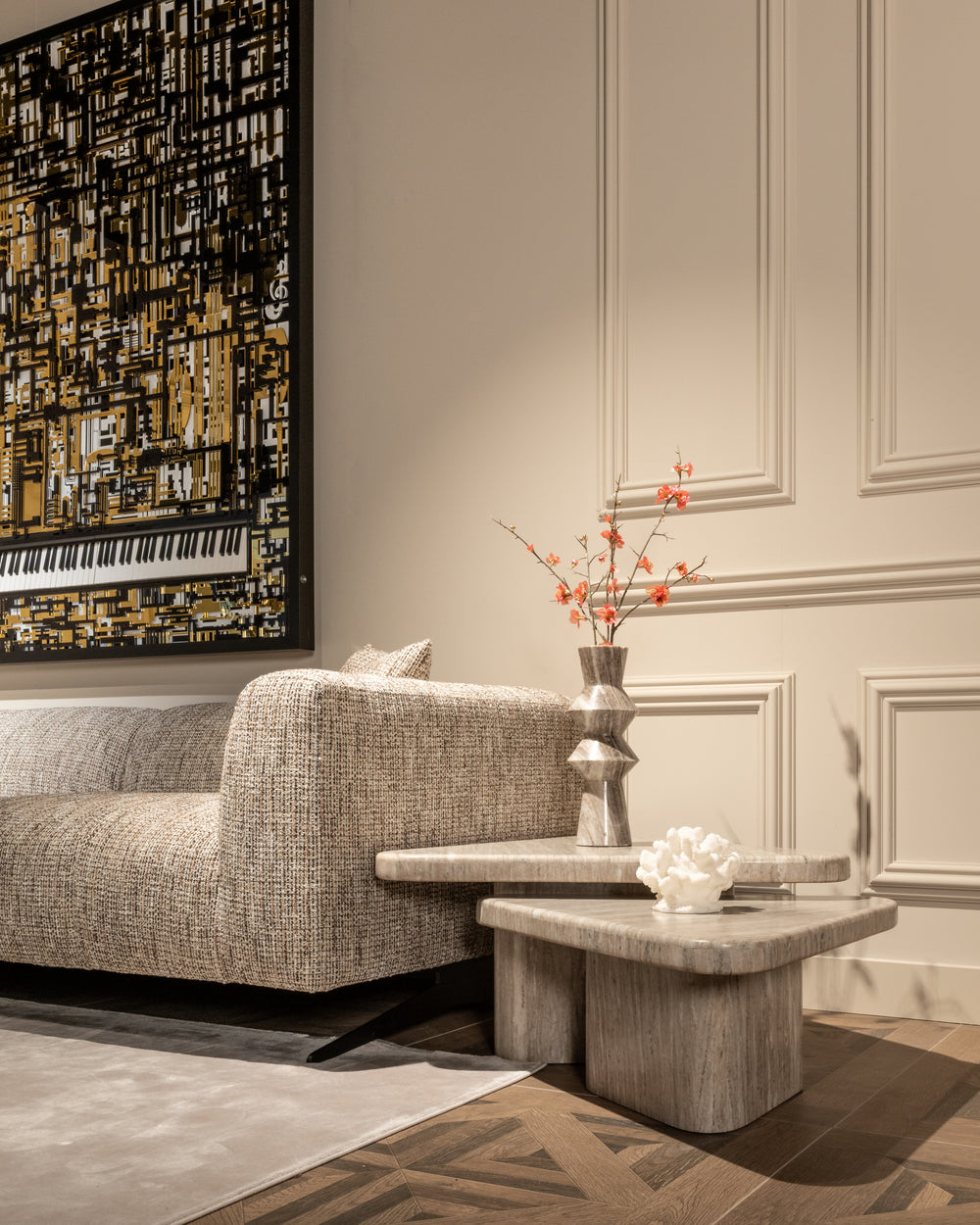 Decorațiune de perete Wibi, negru/auriu – ambient