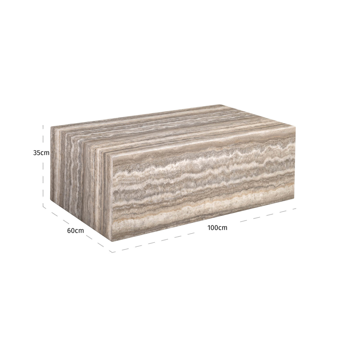 Element canapea Dulce, gri, măsuță de cafea – desen tehnic cu dimensiuni
