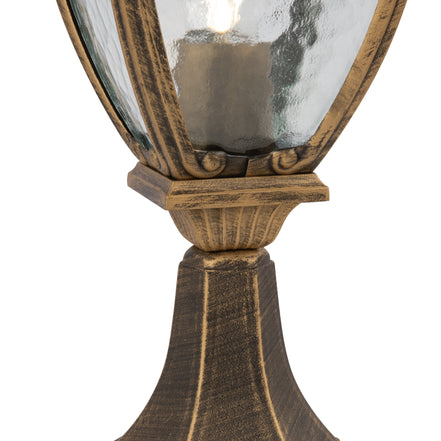 Maytoni Stâlp de grădină negru/auriu Fleur  Ø15cm, H 48,5cm