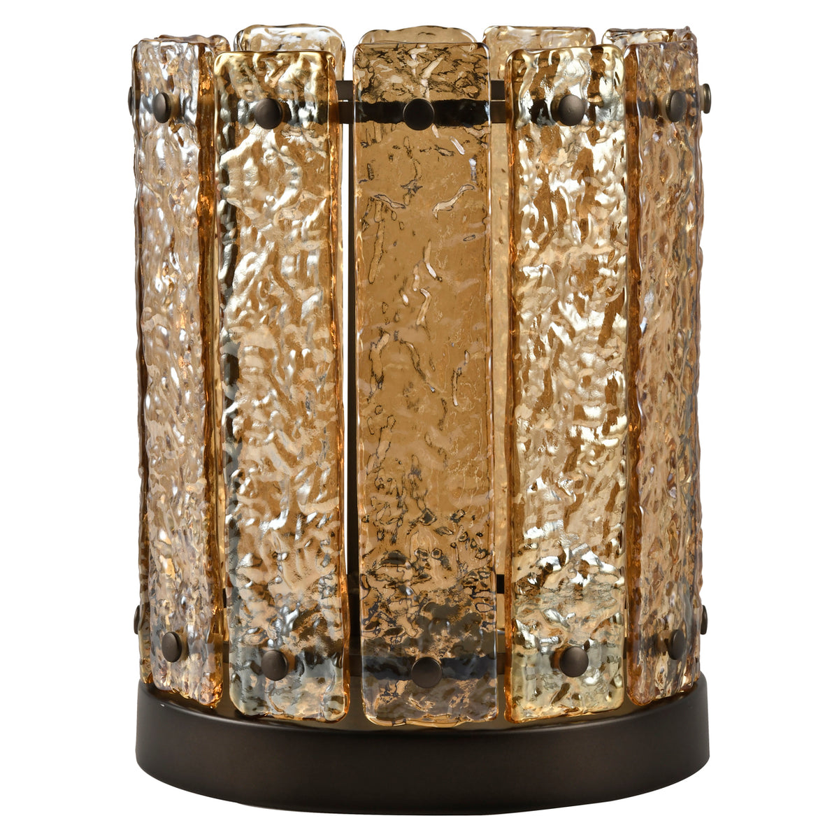 Felinar decorativ Aura, chihlimbar, mic