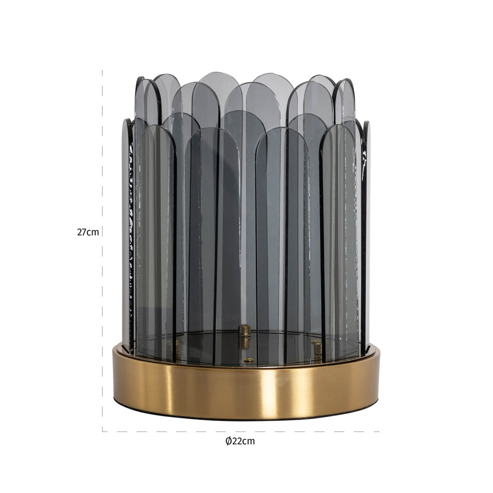 Felinar decorativ Daisey, fumuriu, mic