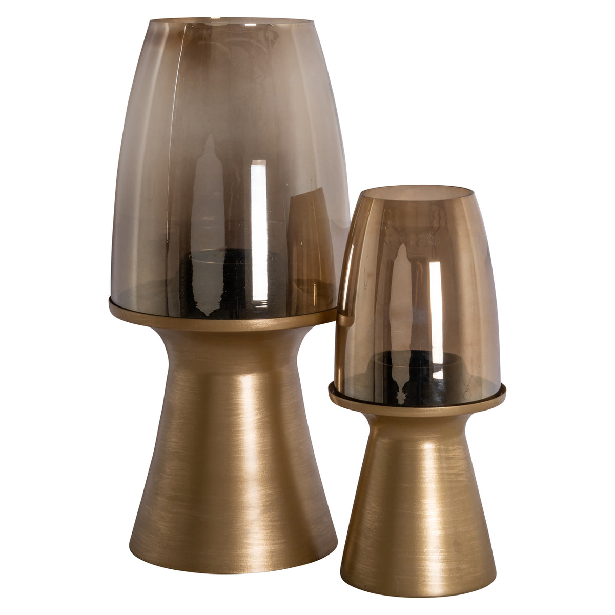 Felinar decorativ Danea, auriu periat, mic