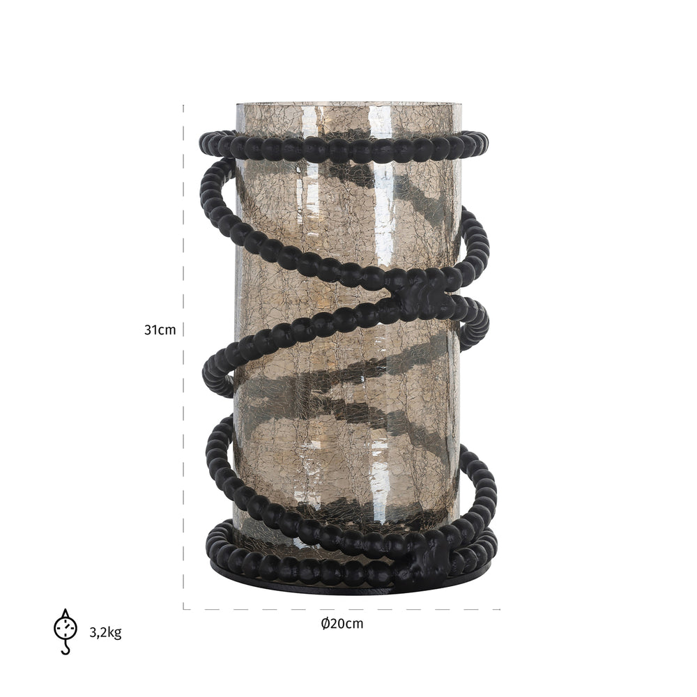 Felinar decorativ Edison, negru – desen tehnic cu dimensiuni